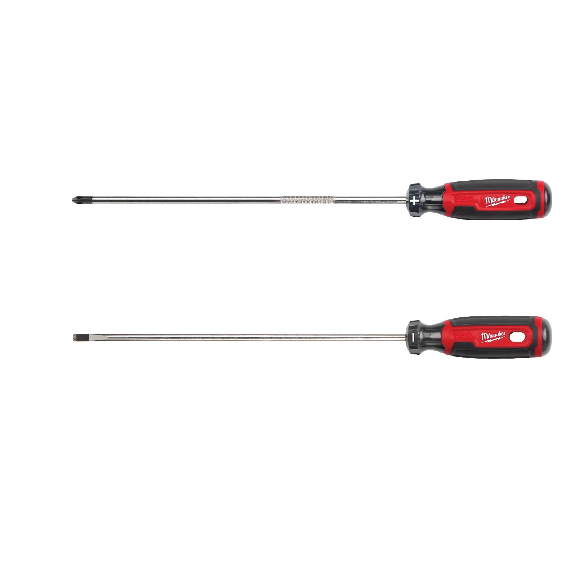 Milwaukee 2 PC. 10" Cushion Grip Screwdriver Set from GME Supply